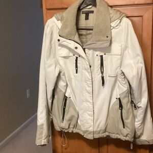 Weatherproof Women's White and Tan Ski Jacket
